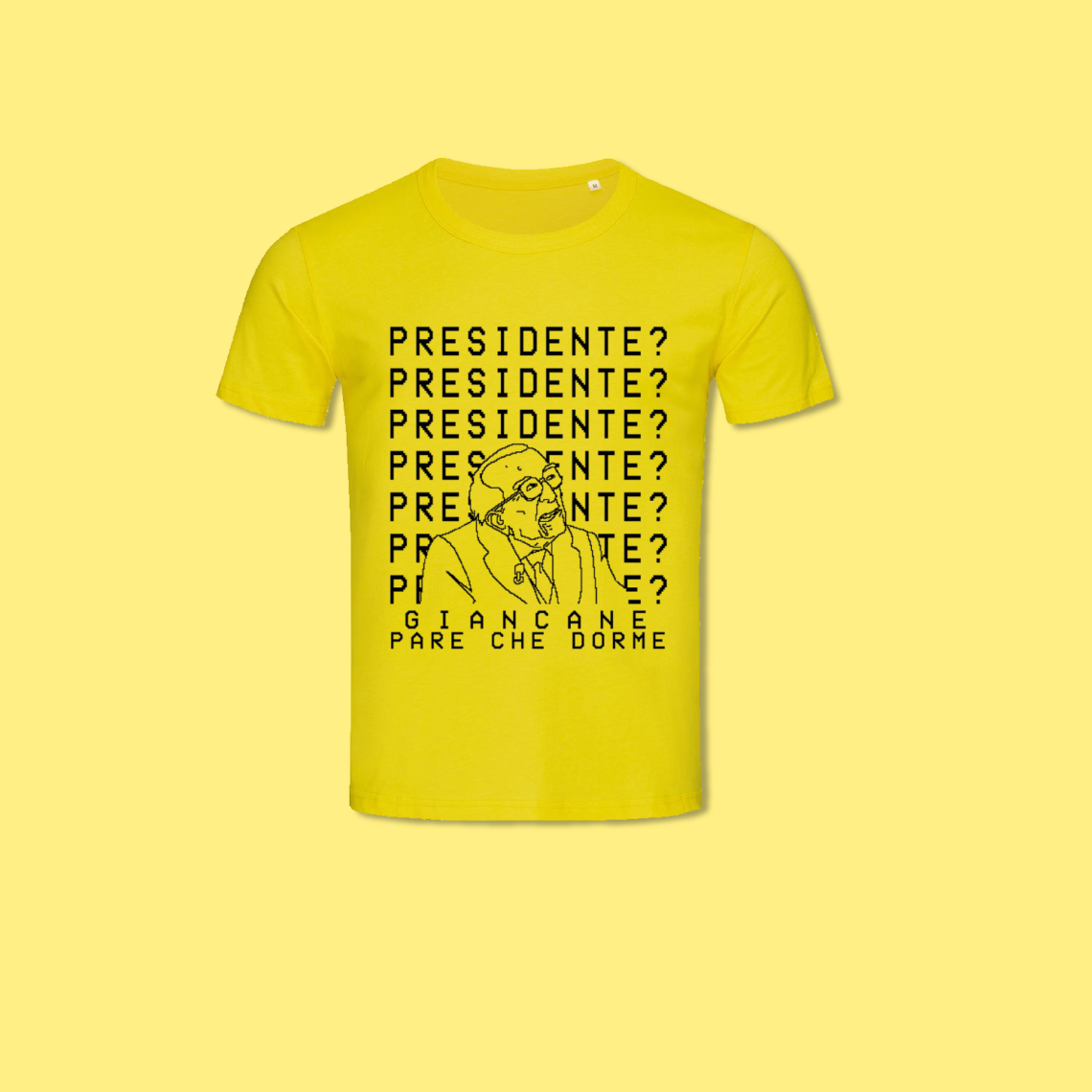 T shirt color giallo, modello 